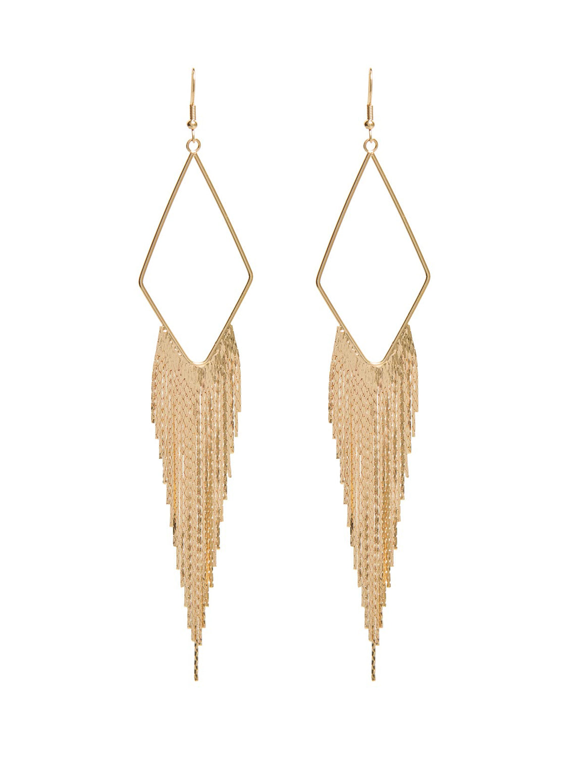 Diamond Waterfall Statement Earrings