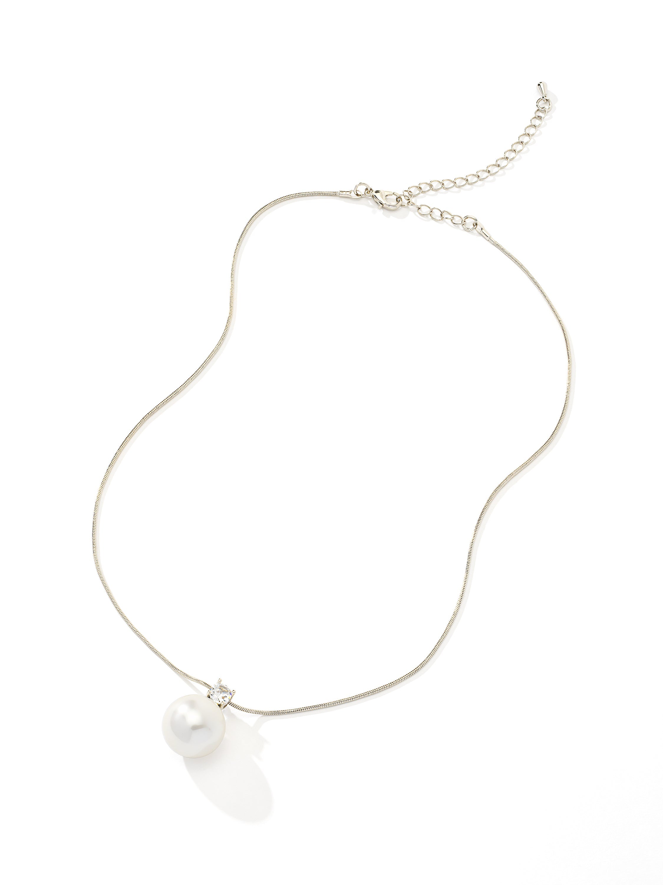 Drop Pearl Slinky Necklace