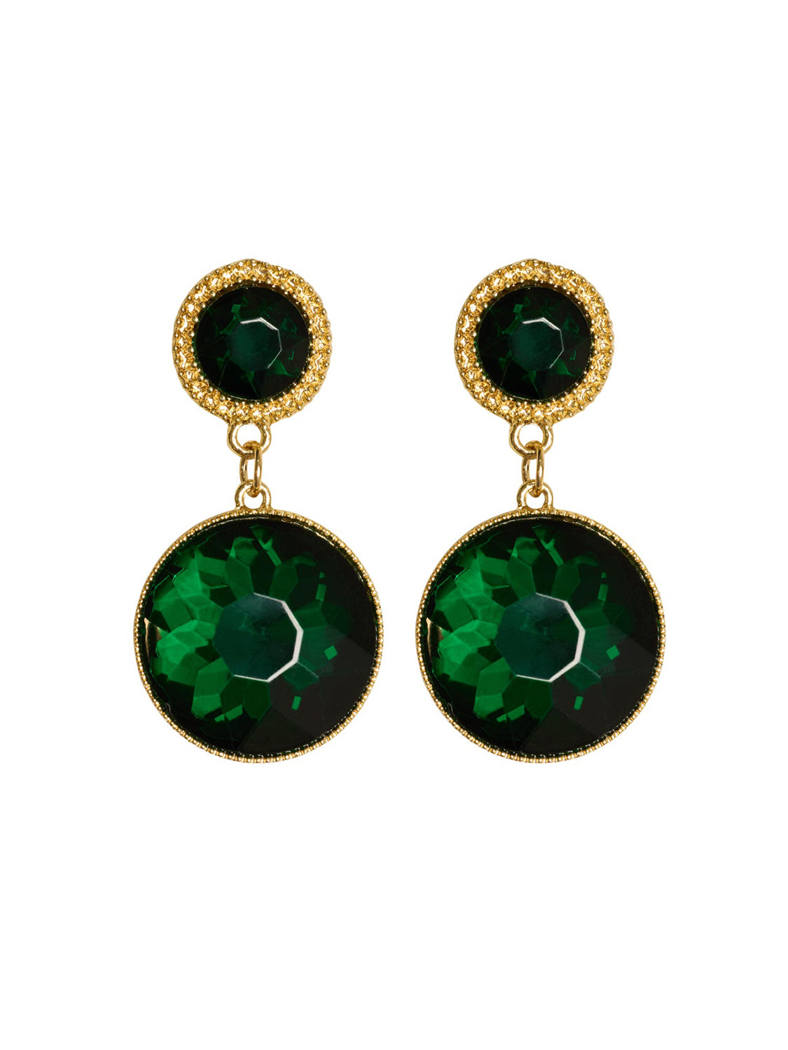 2-Tier Gem Drop Earrings