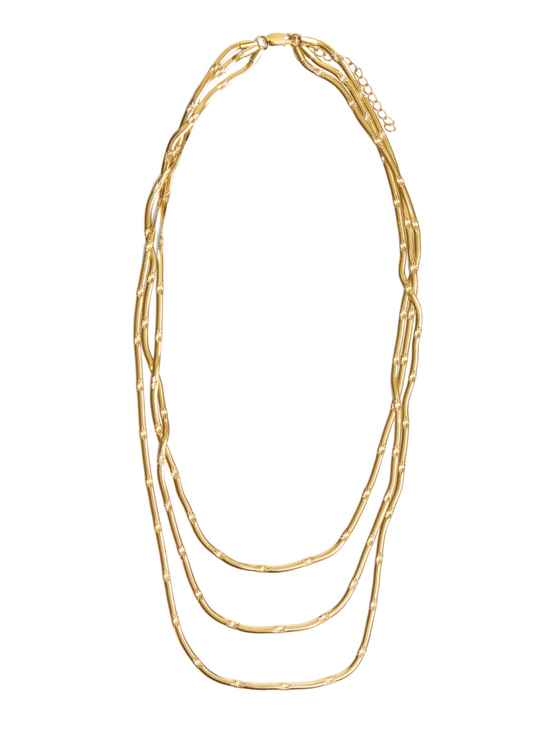 3-Layer Hammered Necklace