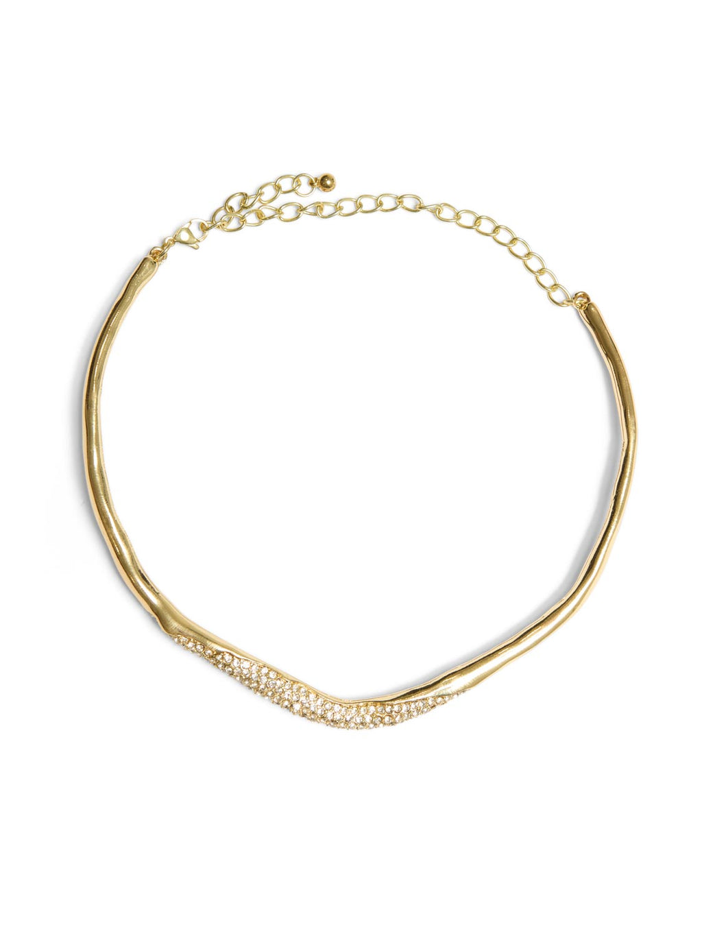 Torque Necklace With Pave Detail