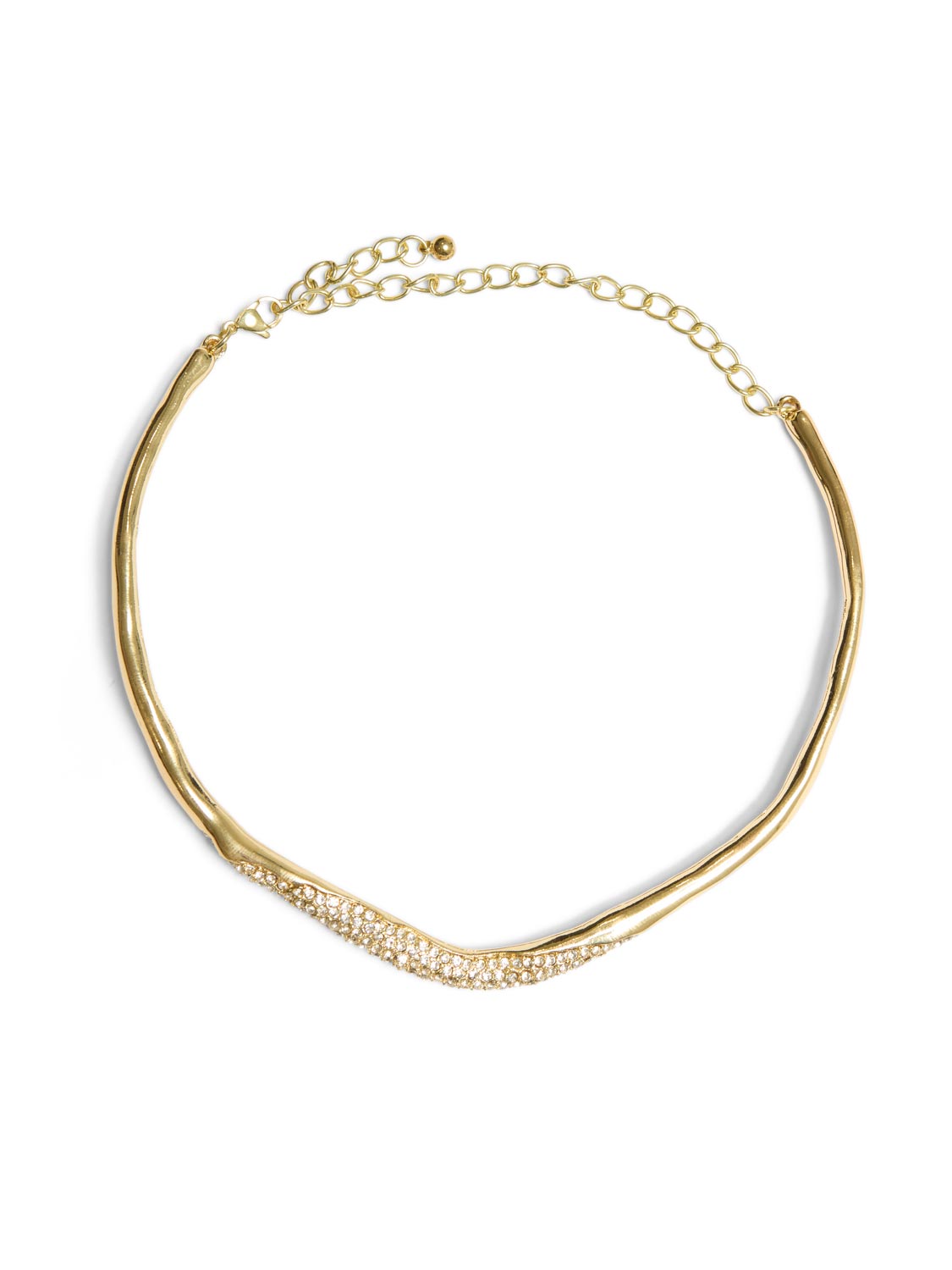 Torque Necklace With Pave Detail