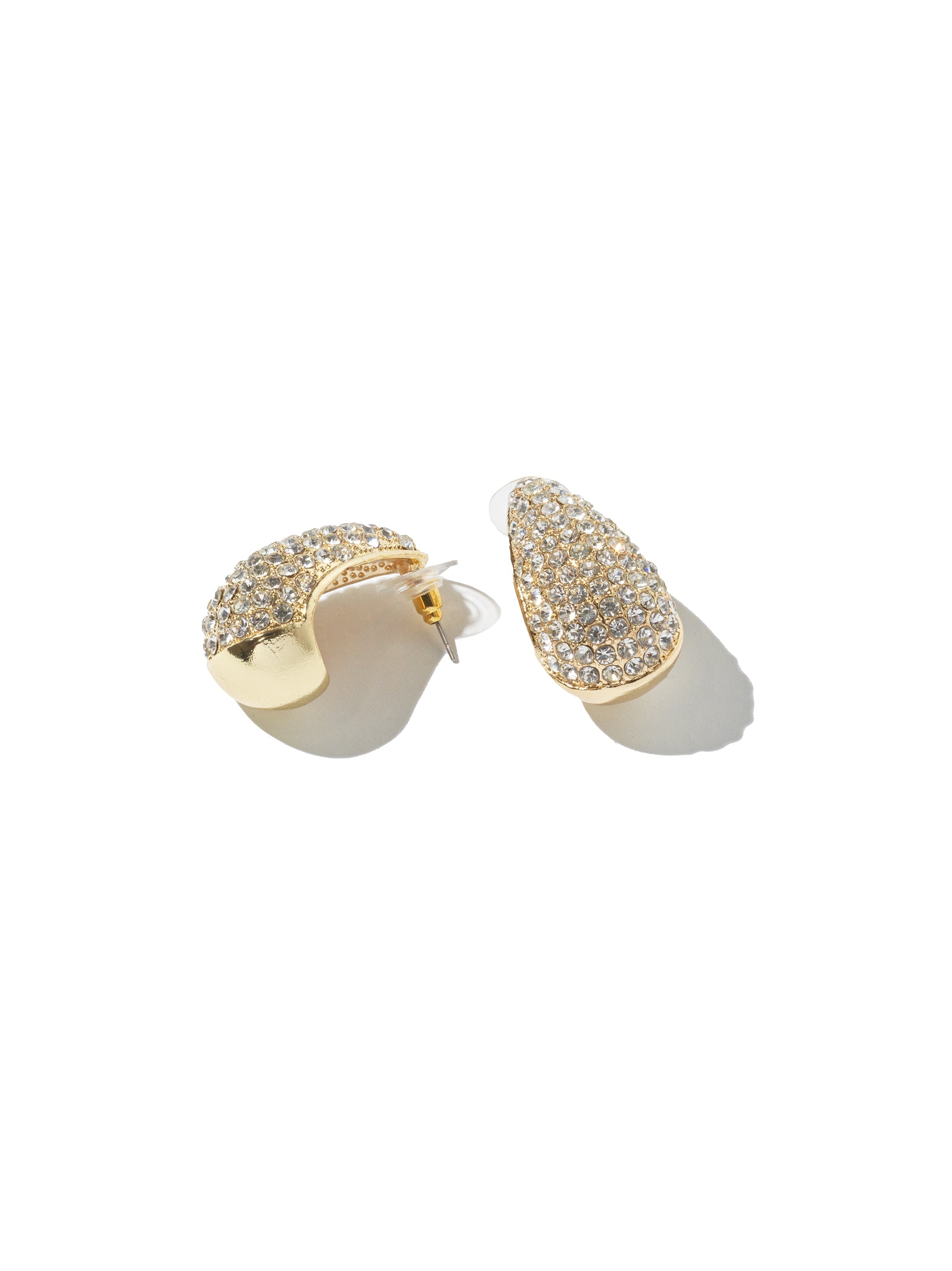 Statement Pavé Demi-Hoop Earring