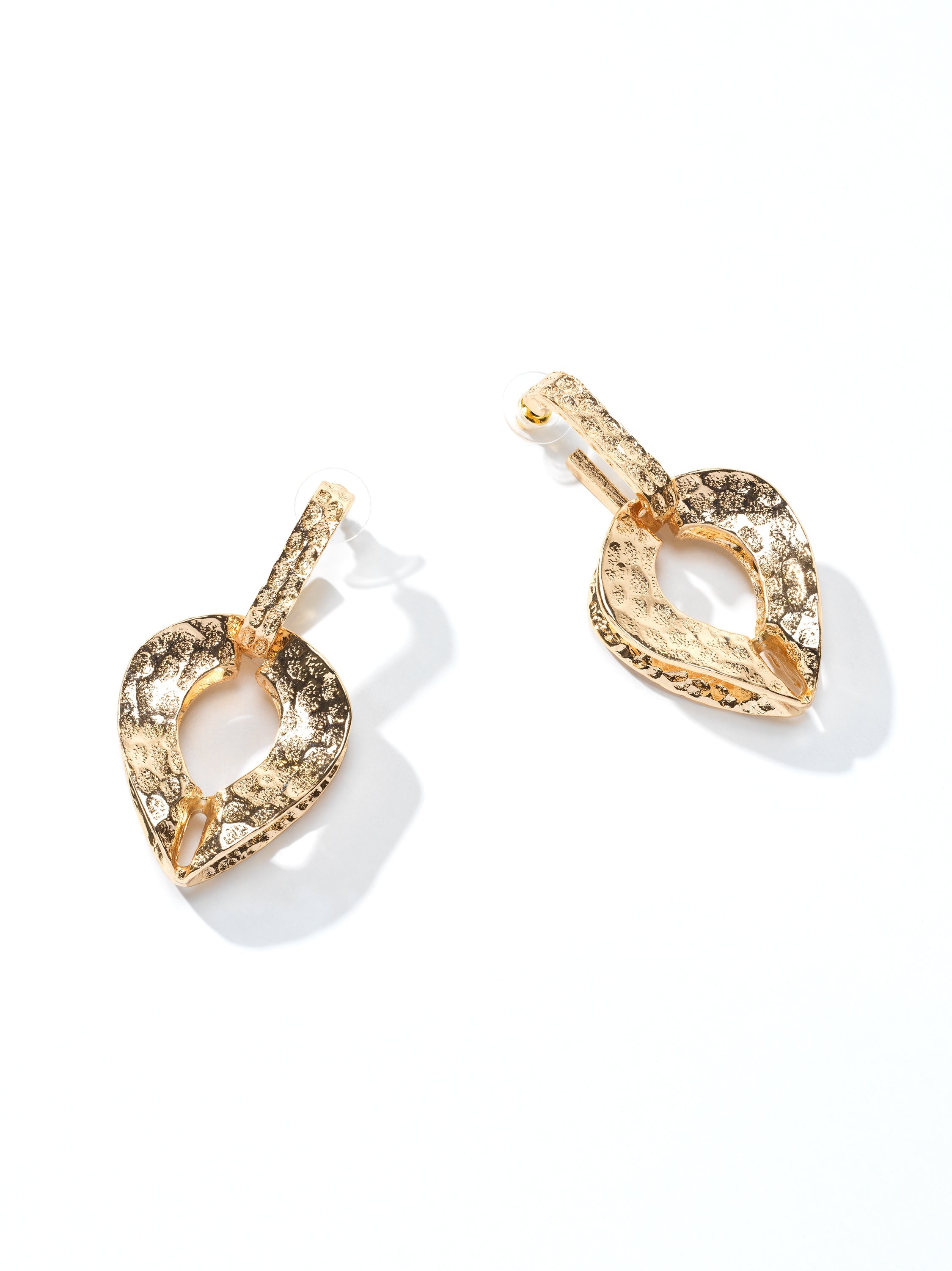 Hammered Gold Earring