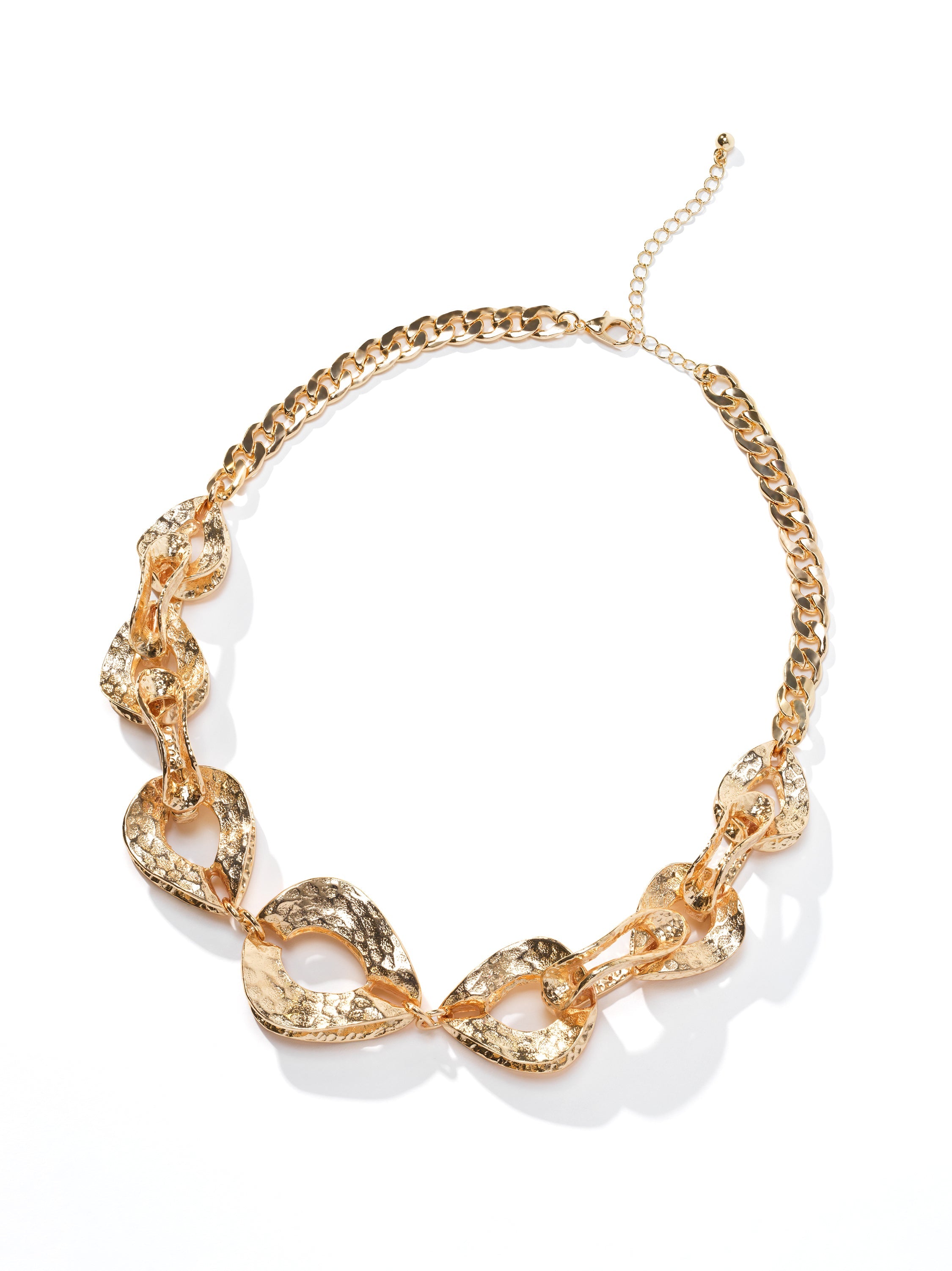 Statement Hammered Metal Necklace