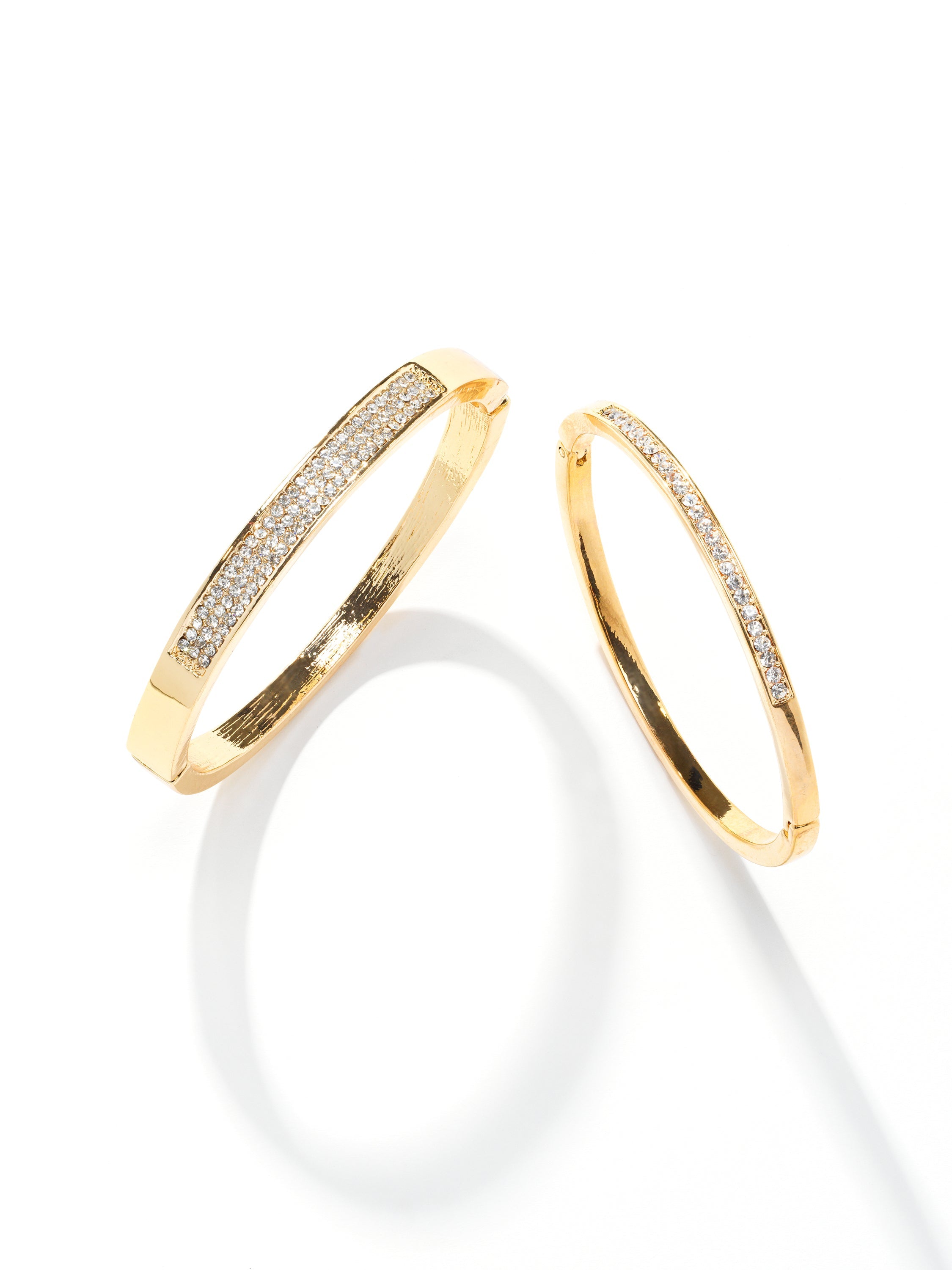 2-Pack Gold Pavé Bangles